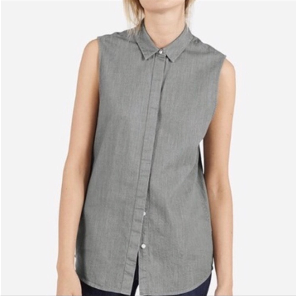 Everlane Sleeveless Gray Denim